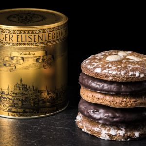 Nürnberger Golddose mit 400g Elisenlebkuchen